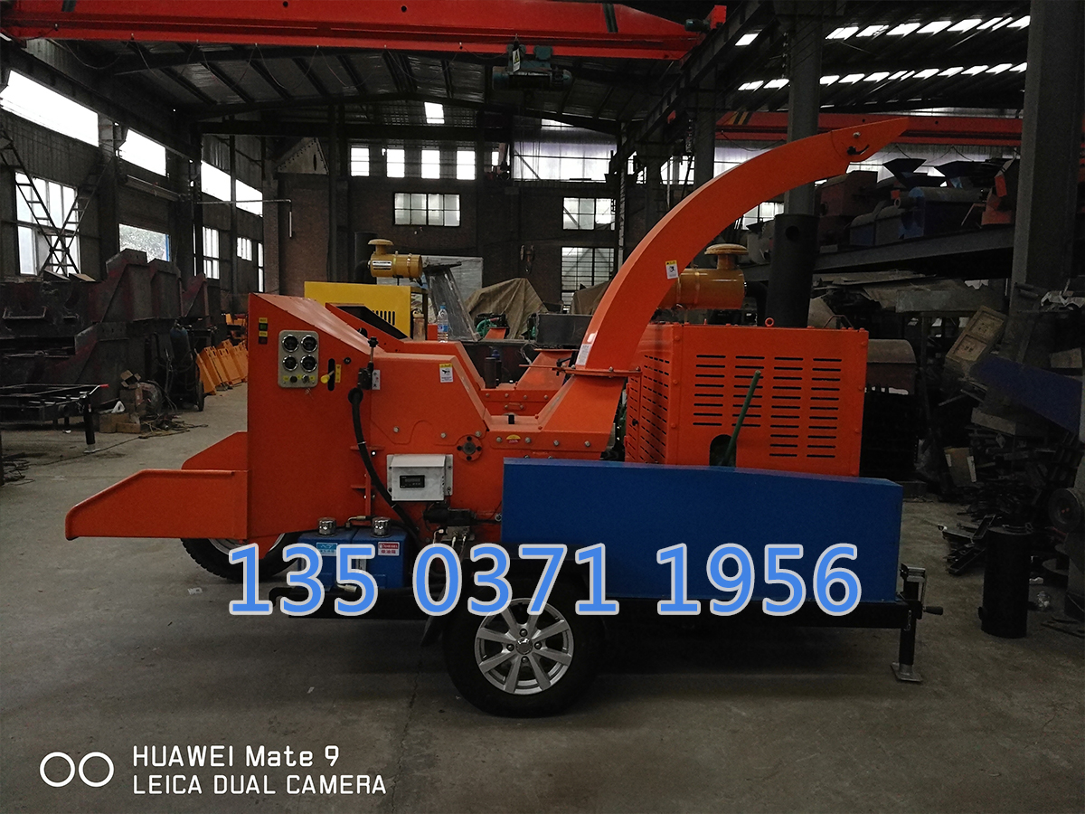 柴油機帶果樹枝粉碎機